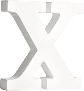 Rayher Dekoartikel MDF-Buchstabe X weiß