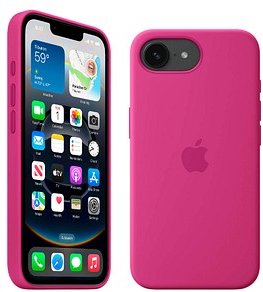 Apple Silikon Handyhülle für Apple iPhone 16e fuchsia