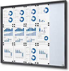 Showdown® Displays Schaukasten SLIM grau 15x DIN A4