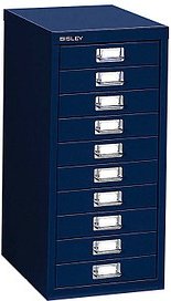BISLEY MultiDrawer™ L2910 Schubladenschrank oxfordblau 10 Schubladen 27,8 x 38,0 x 59,0 cm, 1 St.