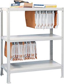 Thumbnail - Simonrack Schwerlastregal FILECLICK MINI 3 8435104939345 weiß 80,0 x 36,0 x 90,0 cm