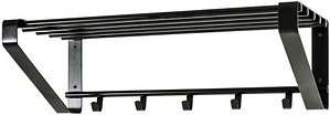 HAKU Möbel Wandgarderobe 32502 schwarz Metall 5 Haken 65,0 x 20,0 cm