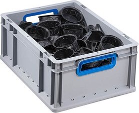Thumbnail - Allit ProfiPlus Eurobox grau, blau 30,0 x 40,0 x 17,0 cm, 1 St.