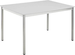 SODEMATUB Mehrzwecktisch lichtgrau, alu rechteckig, Vierkantrohr alu, 120,0 x 80,0 x 74,0 cm