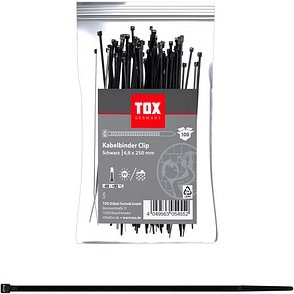 Thumbnail - TOX Kabelbinder Clip schwarz 250,0 mm x 4,8 mm, 100 St.