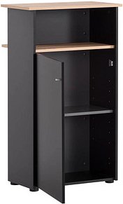 Thumbnail - MÖBELPARTNER Empfangstheke gerade, artisan-eiche, schwarz 65,8 x 44,0 x 110,5 cm