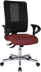 Topstar Bürostuhl Open XT (N), OX790U G270 Stoff rot, Gestell chrom