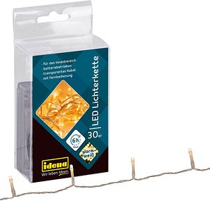 Idena 30er LED Lichterkette transparent 1,75 m, 1 St.