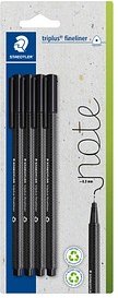 STAEDTLER triplus® Fineliner schwarz 0,3 mm, 4 St.