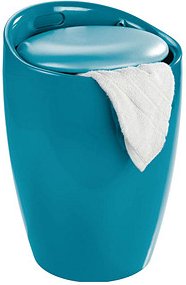 WENKO Badhocker mit Wäschesammler Candy 20625100 petrol, 1 St.