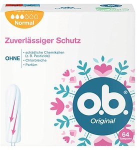 Thumbnail - o.b. Tampons Original Normal für mittlere/stärkere Periode, 64 St.