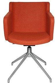 Topstar Besuchersessel SFH 1.0 orange edelstahl, Optik matt Stoff, 1 St.