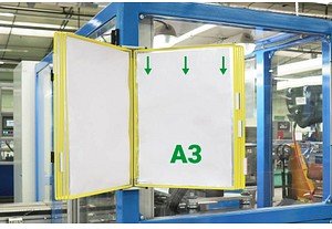 tarifold Wand-Sichttafelsystem 413104 DIN A3 gelb mit 10 St. Sichttafeln, 1 St.