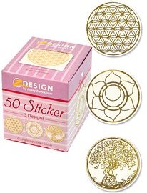 Thumbnail - AVERY Zweckform Aufkleber 56817 Lebensblume, gold, 50 Etiketten