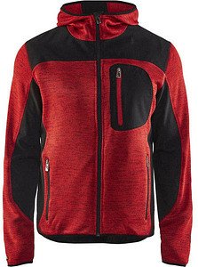 Thumbnail - BLAKLÄDER® Herren Strickjacke 4930 rot/schwarz Größe L