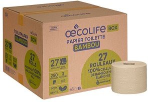 Thumbnail - oecolife Toilettenpapier Bambus 3-lagig, 27 Rollen