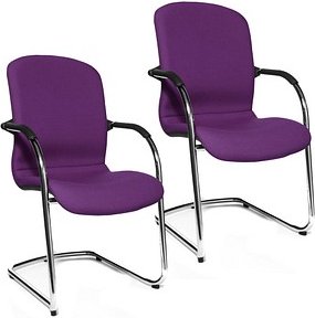 Thumbnail - 2 Topstar Besucherstühle Open Chair 110 OC690 T33 lila Stoff