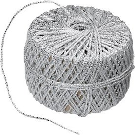 PRÄSENT Kordel Wolga glänzend silber 2,0 mm x 20,0 m