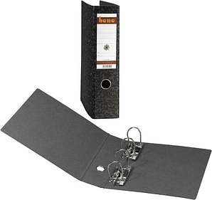 bene Doppelordner schwarz Karton 7,0 cm, 1 St.