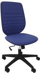 Thumbnail - Quadrifoglio Bürostuhl Okay Stoff blau, Gestell schwarz