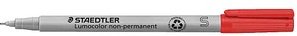 STAEDTLER Lumocolor Folienstifte rot 0,4 mm non-permanent, 10 St.