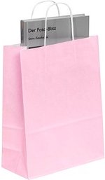 VP Papier-Tragetaschen Toptwist pink 24,0 x 31,0 cm, 50 St.