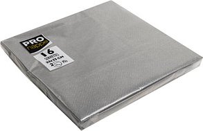 PROnappe Servietten silber 2-lagig 33,0 x 33,0 cm, 16 St.