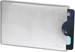 DURABLE Kreditkartenhülle RFID SECURE silber 5,4 x 8,6 cm, 1 St.