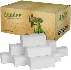 Thumbnail - dundee Papierhandtücher 4012200 Zick-Zack-Falzung 2-lagig 3.200 Tücher