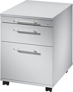 Thumbnail - HAMMERBACHER Prokura Rollcontainer lichtgrau 3 Auszüge 42,8 x 58,0 x 59,0 cm