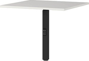 GERMANIA Verbindungsplatte höhenverstellbar Agenda Office lichtgrau, schwarz quadratisch 80,0 x 80,0 x 68,0 - 91,0 cm