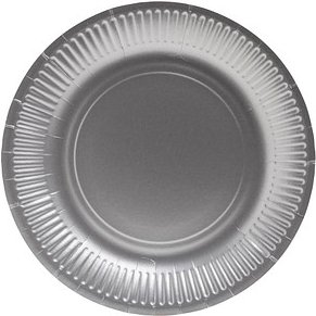 PROnappe Pappteller silber Ø 23,0 cm, 10 St.