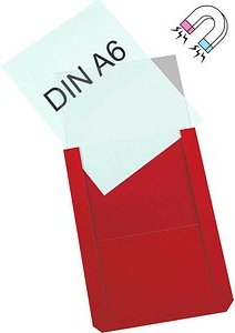 Thumbnail - EICHNER Sichttaschen Magnetisch DIN A6 rot glatt, 10 St.