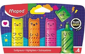 maped KAWAII MINI Textmarker farbsortiert, 4 St.
