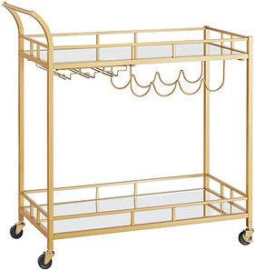 VASAGLE Servierwagen gold 86,0 x 38,0 x 90,0 cm