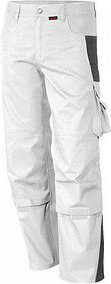 Thumbnail - QUALITEX® Herren Arbeitshose „pro mg 245“ weiß/grau Größe 58