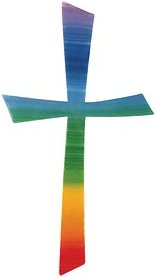 Rayher Wachsmotiv mehrfarbig Kreuz Regebogen, 1 St.