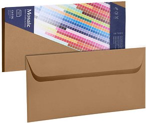artoz Briefumschläge Mosaic DIN lang ohne Fenster natur haftklebend 20 St.