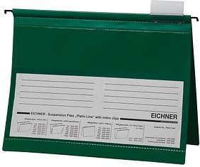 Thumbnail - EICHNER Hängehefter Kunststoff grün DIN A4 1x kaufmännische Heftung, 10 St.