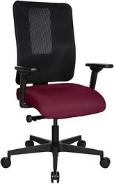 Topstar Bürostuhl Sitness Open X (N) Deluxe, OX300TW2 T270 Stoff rot, Gestell schwarz