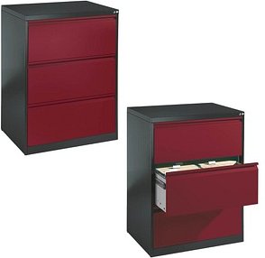 Thumbnail - CP C 2000 Acurado Hängeregistraturschrank grau, rubinrot 3 Schubladen 78,7 x 59,0 x 104,5 cm, 1 St.
