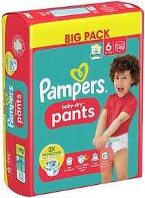 Pampers® Windeln baby-dry™ BIG PACK Größe Gr.6 (14-19 kg) für Kids und Teens, 40 St.