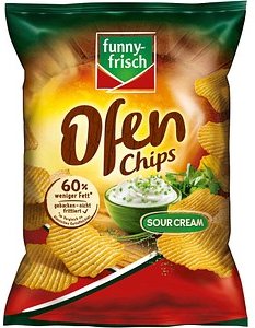 funny-frisch Ofen Chips Sour Cream Chips 125,0 g