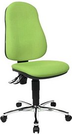 Topstar Bürostuhl Point 60, 8169G05 Stoff grün, Gestell chrom