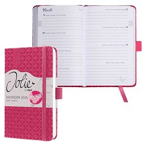 SIGEL Buchkalender Jolie 2026 fuchsia pink