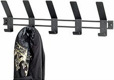 Thumbnail - HAKU Möbel Wandgarderobe 54534 schwarz Metall 5 Haken 52,0 x 14,0 cm