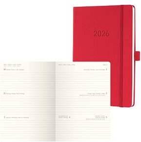 SIGEL Buchkalender Conceptum 2026 rot, 1 St.