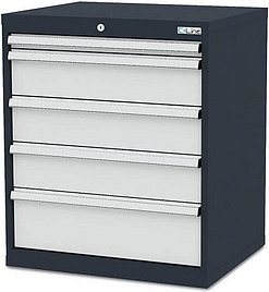 Thumbnail - Simplaflex® Systemeinrichter C-Line Schubladenschrank anthrazit 5 Schubladen 70,0 x 57,5 x 82,0 cm, 1 St.