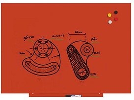 rocada Whiteboard Skinwhiteboard 75,0 x 115,0 cm orange Stahl