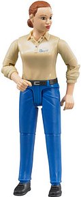 bruder bworld 60408 Frau mit hellem Hauttyp und blauer Hose Spielfigur